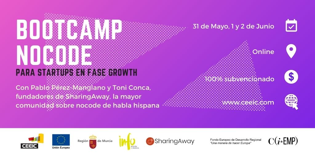 Ceeic lanza, junto al INFO y SharingAway, el primer BootCamp NoCode para startups en fase growth