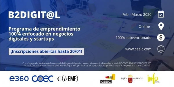 COEC, CEEIC e INFO lanzan B2Digit@l, programa de emprendimiento 100% enfocado en negocios digitales y startups