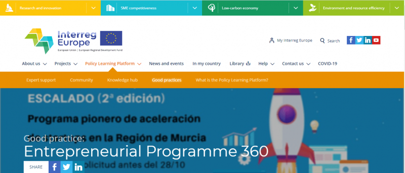 El programa Escalado seleccionado a nivel europeo como buena práctica en aceleración de empresas innovadoras