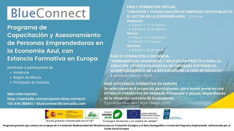 BlueConnect busca emprendedores sostenibles relacionados con la economía azul