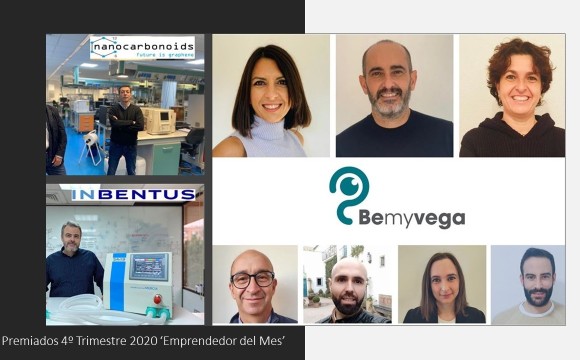 Nanocarbonoids, Inbentus y BemyVega galadornados con el Premio Emprendedor del Mes del INFO